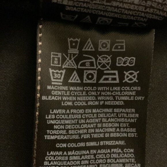 GUESS illusion Mesh cutout peplum black blouse top M, zip up back - Picture 8 of 8